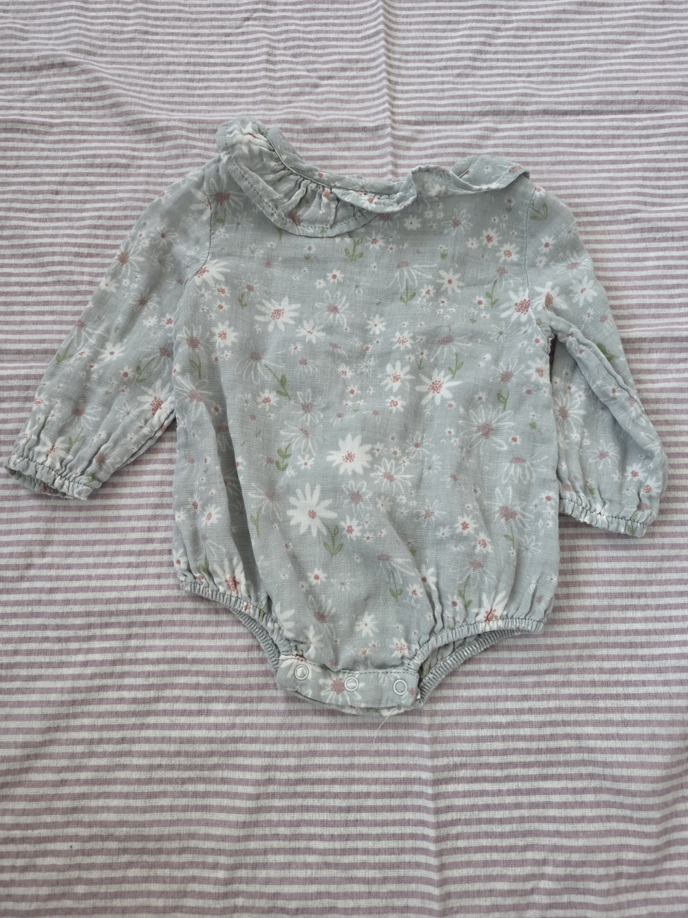 Angel Dear Floral Muslin Bubble Romper | 3–6M